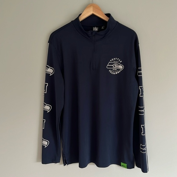 NFL Seattle Seahawks Men’s 1/4 Zip Pullover Long Sleeve - Size Medium - Picture 1 of 8